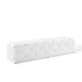 Amour 72" Tufted Button Entryway Faux Leather Bench by Modway