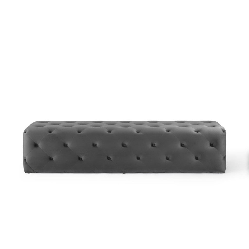 Amour 72" Tufted Button Entryway Performance Velvet Bench by Modway