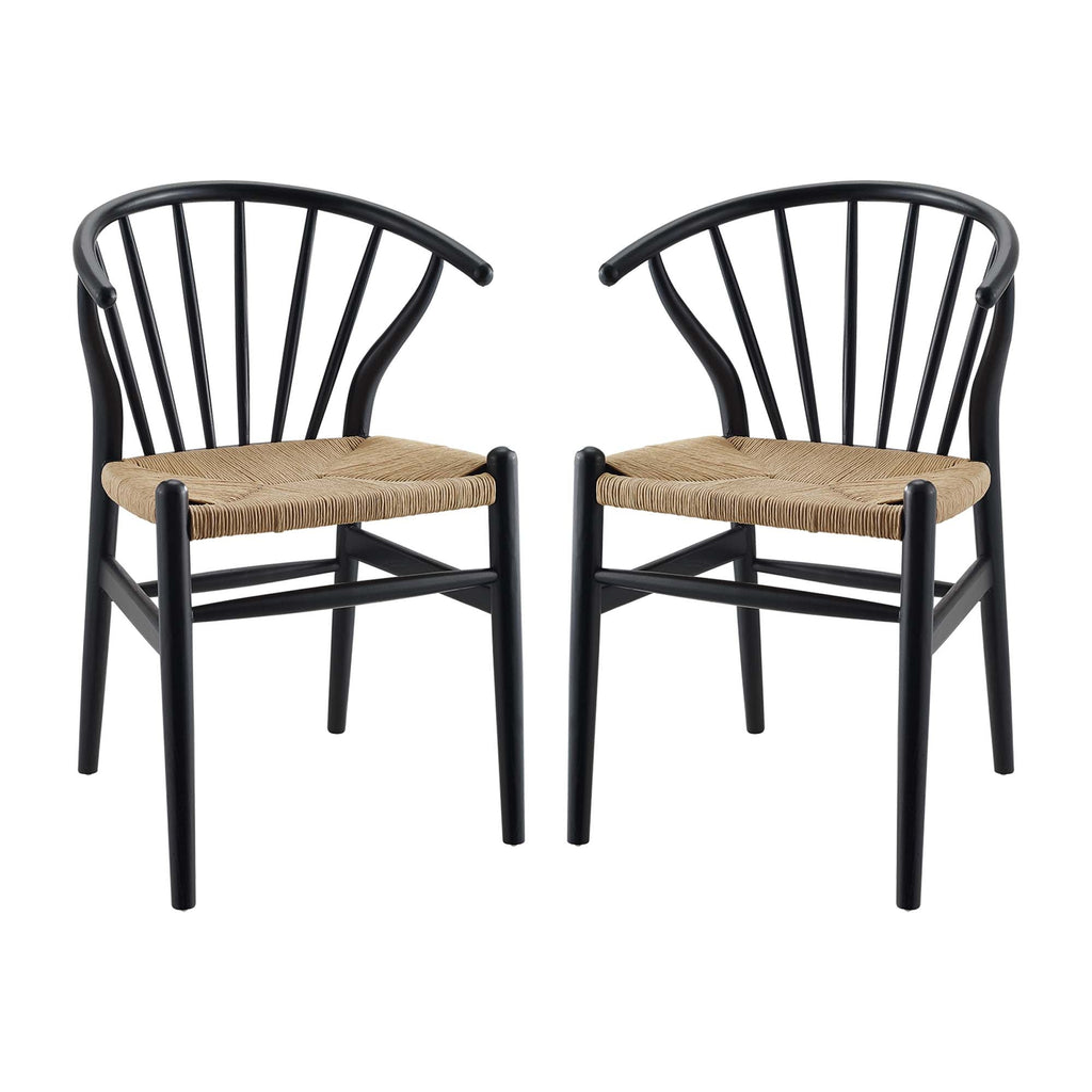 Flourish Spindle Wood Dining Side Chair Set of 2 by Modway