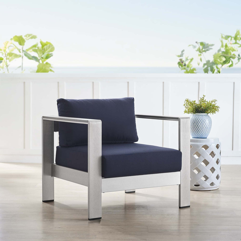 Shore Sunbrella Fabric Aluminum Outdoor Patio Armchair by Modway
