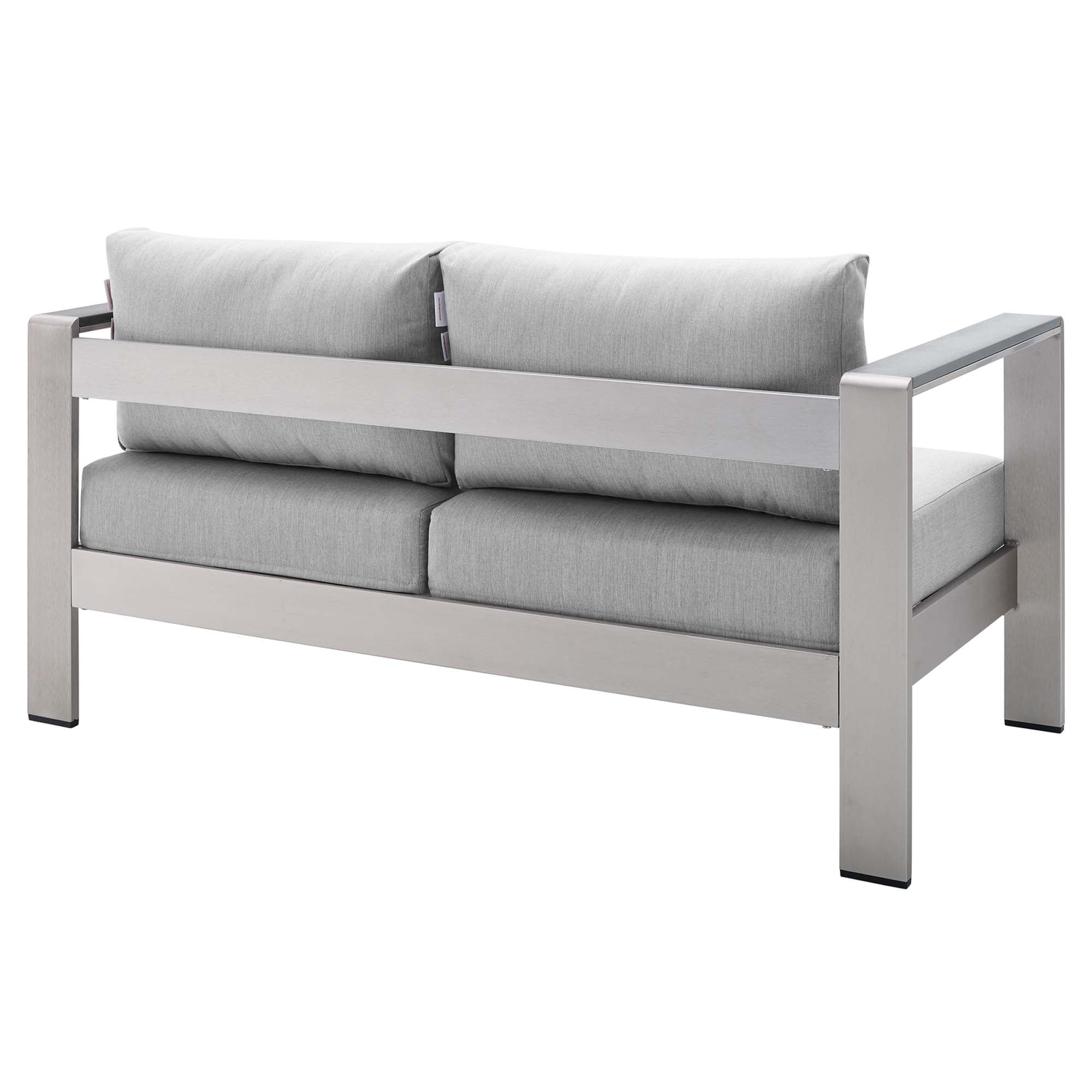 Shore Sunbrella Fabric Aluminum Outdoor Patio Loveseat by Modway