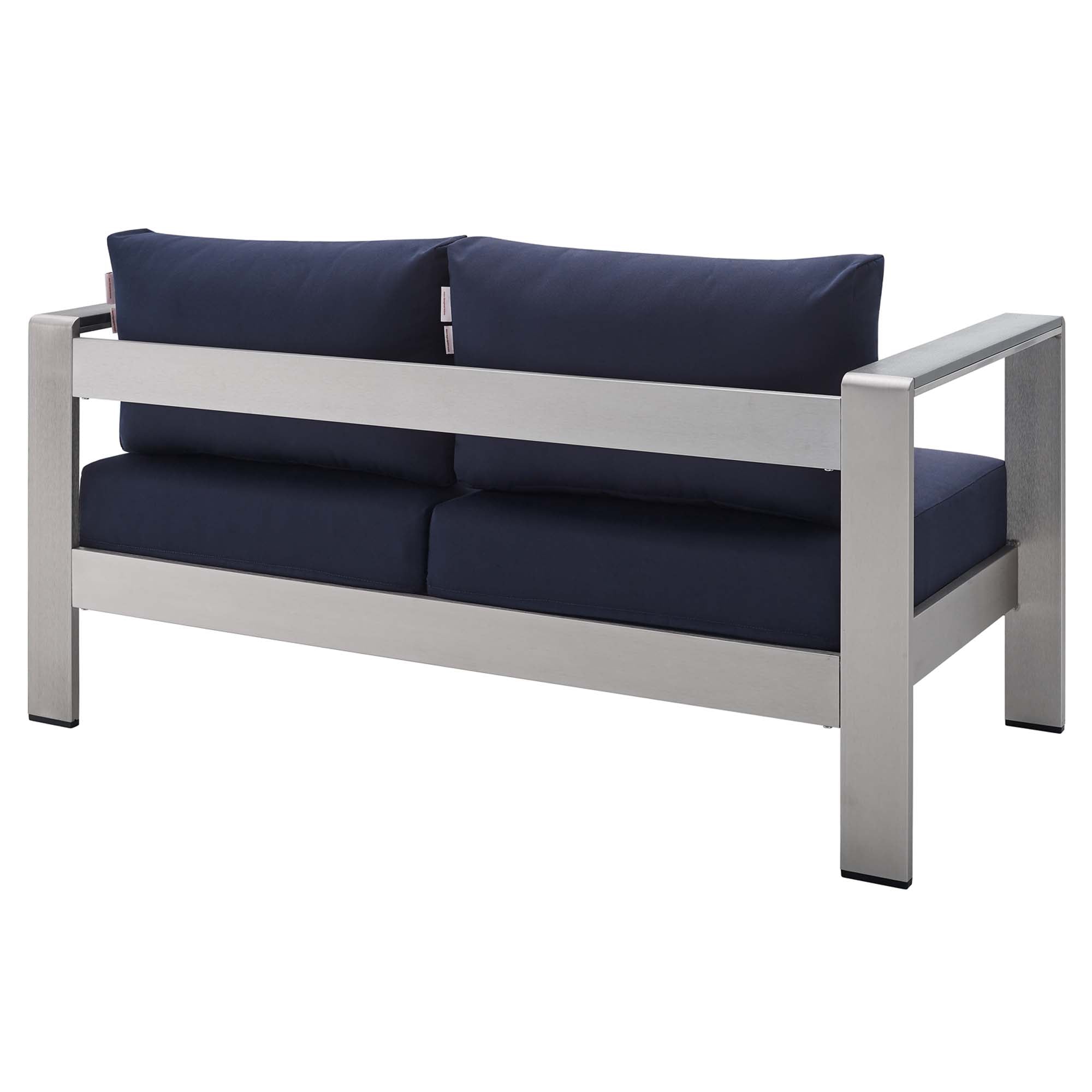 Shore Sunbrella Fabric Aluminum Outdoor Patio Loveseat by Modway
