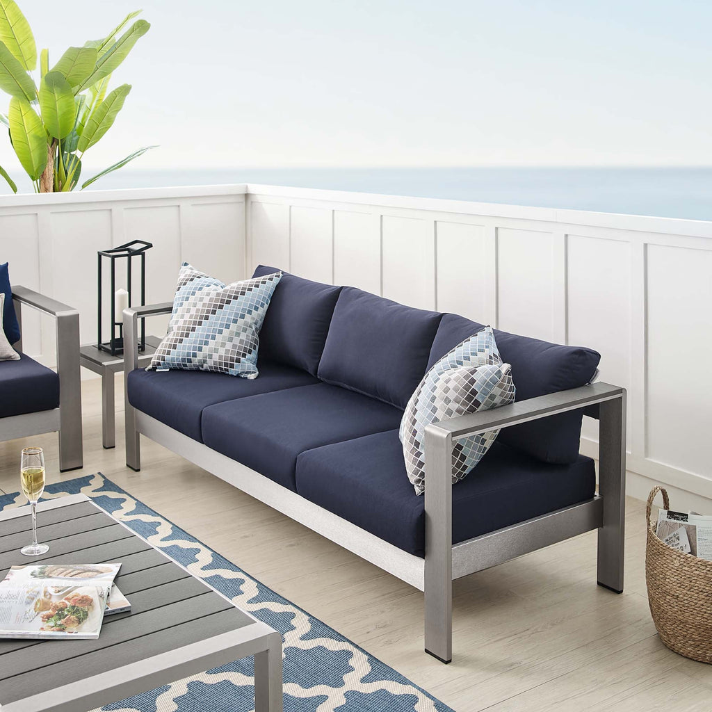 Shore Sunbrella Fabric Aluminum Outdoor Patio Sofa by Modway