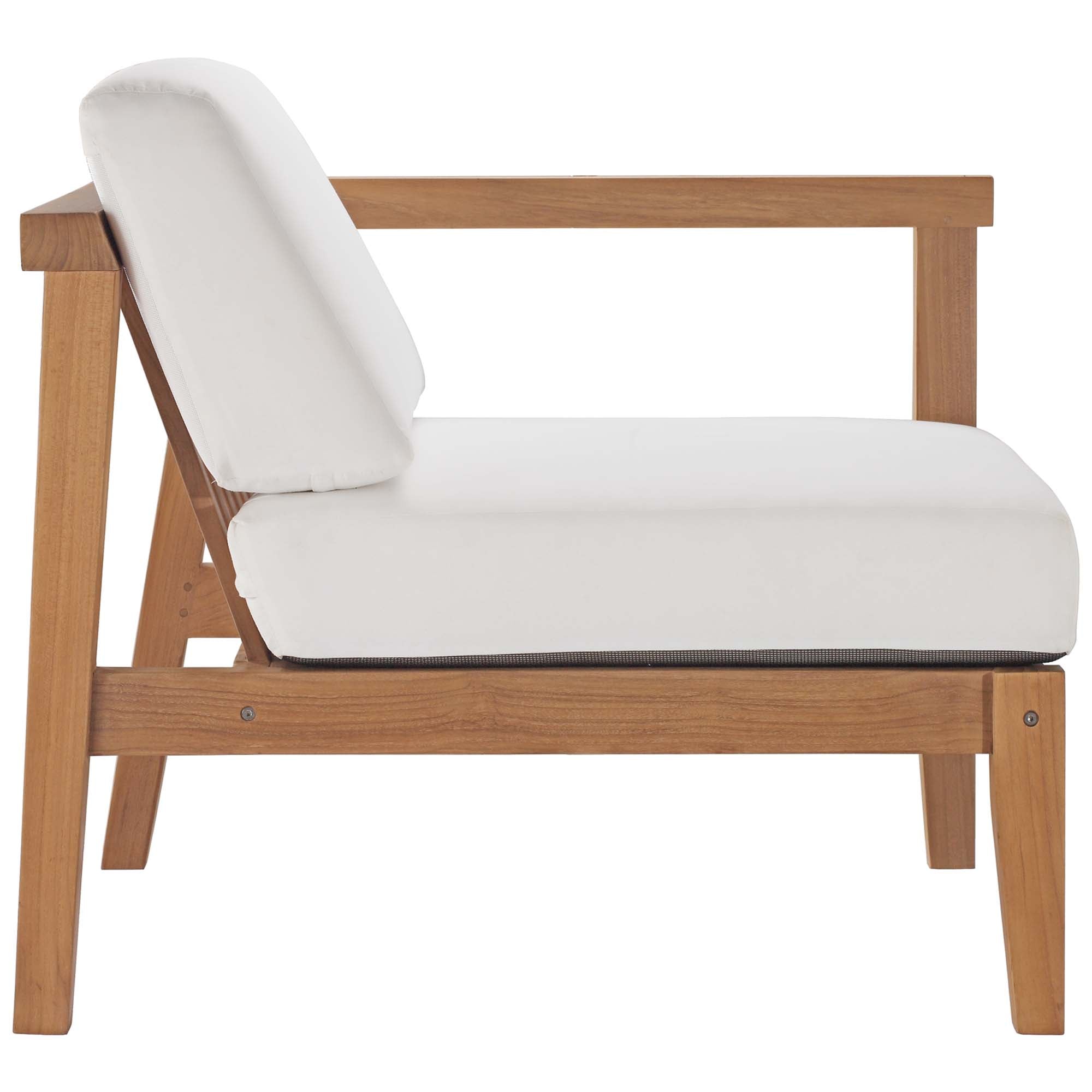 Bayport 3-Piece Outdoor Teak Wood Sectional Sofa Set by Modway