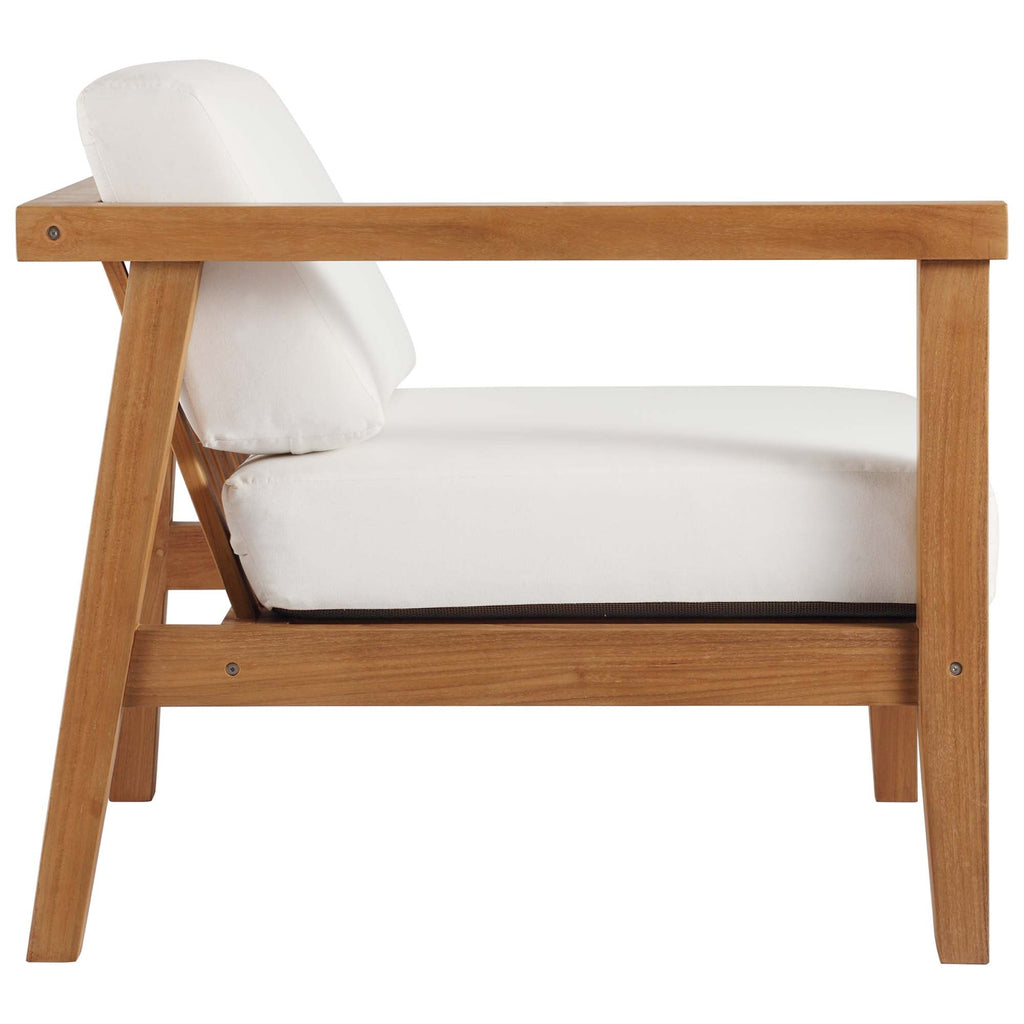 Bayport 3-Piece Outdoor Teak Wood Sectional Sofa Set by Modway