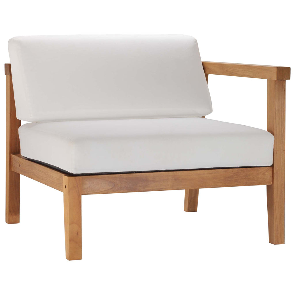 Bayport 3-Piece Outdoor Teak Wood Sectional Sofa Set by Modway