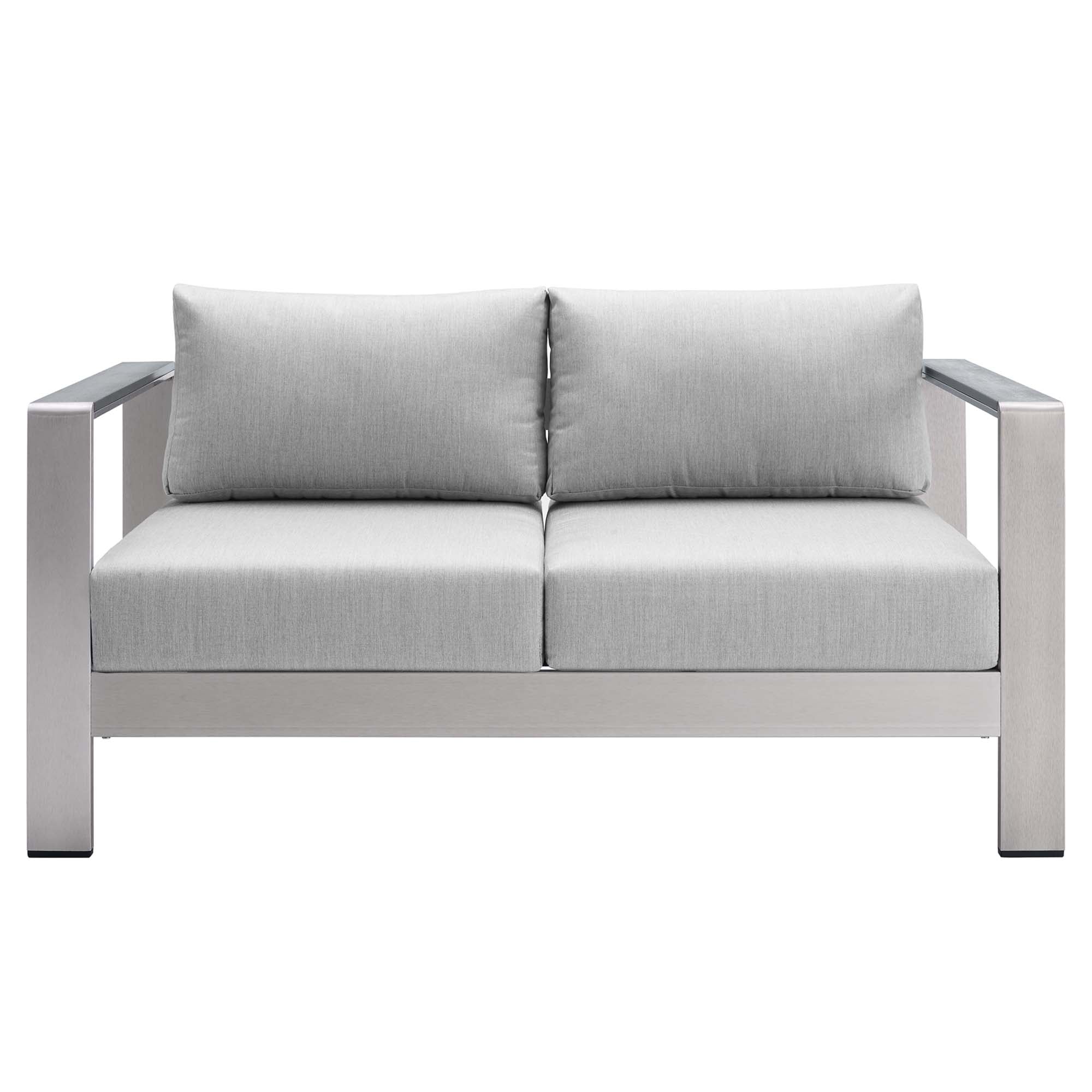 Shore 3 Piece Sunbrella Fabric Outdoor Patio Aluminum Set by Modway