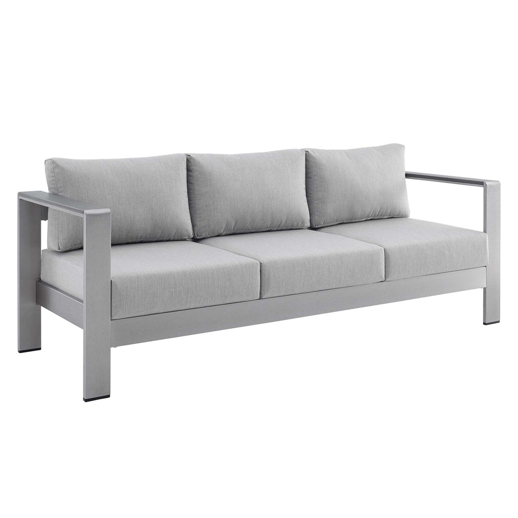 Shore 4 Piece Sunbrella Fabric Outdoor Patio Aluminum Set by Modway