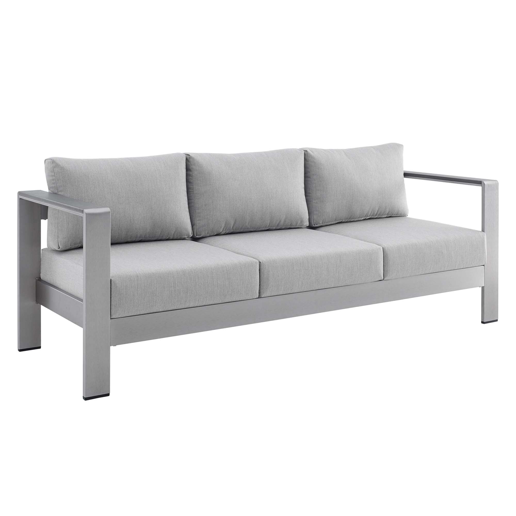 Shore 4 Piece Sunbrella Fabric Outdoor Patio Aluminum Set by Modway