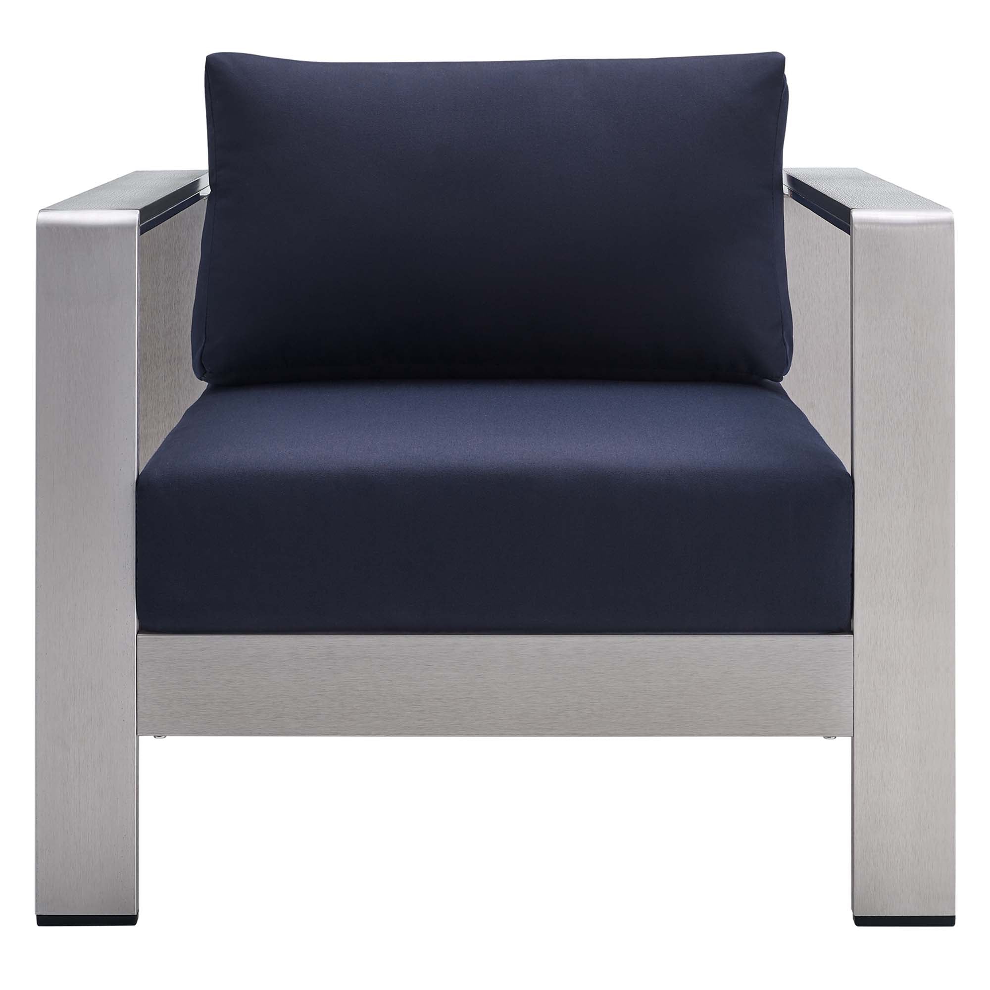Shore 4 Piece Sunbrella Fabric Outdoor Patio Aluminum Set by Modway