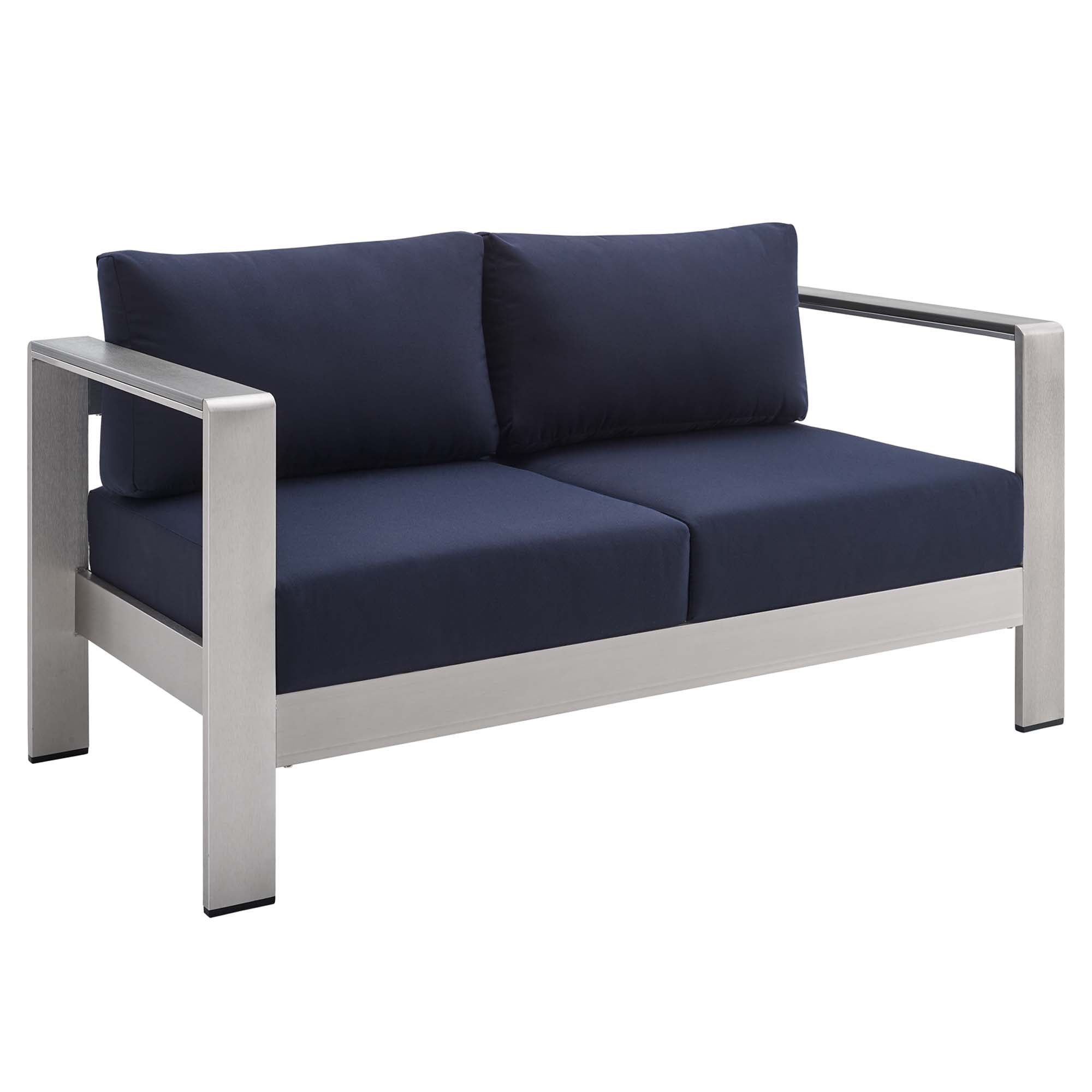 Shore 7 Piece Sunbrella Fabric Outdoor Patio Aluminum Set by Modway