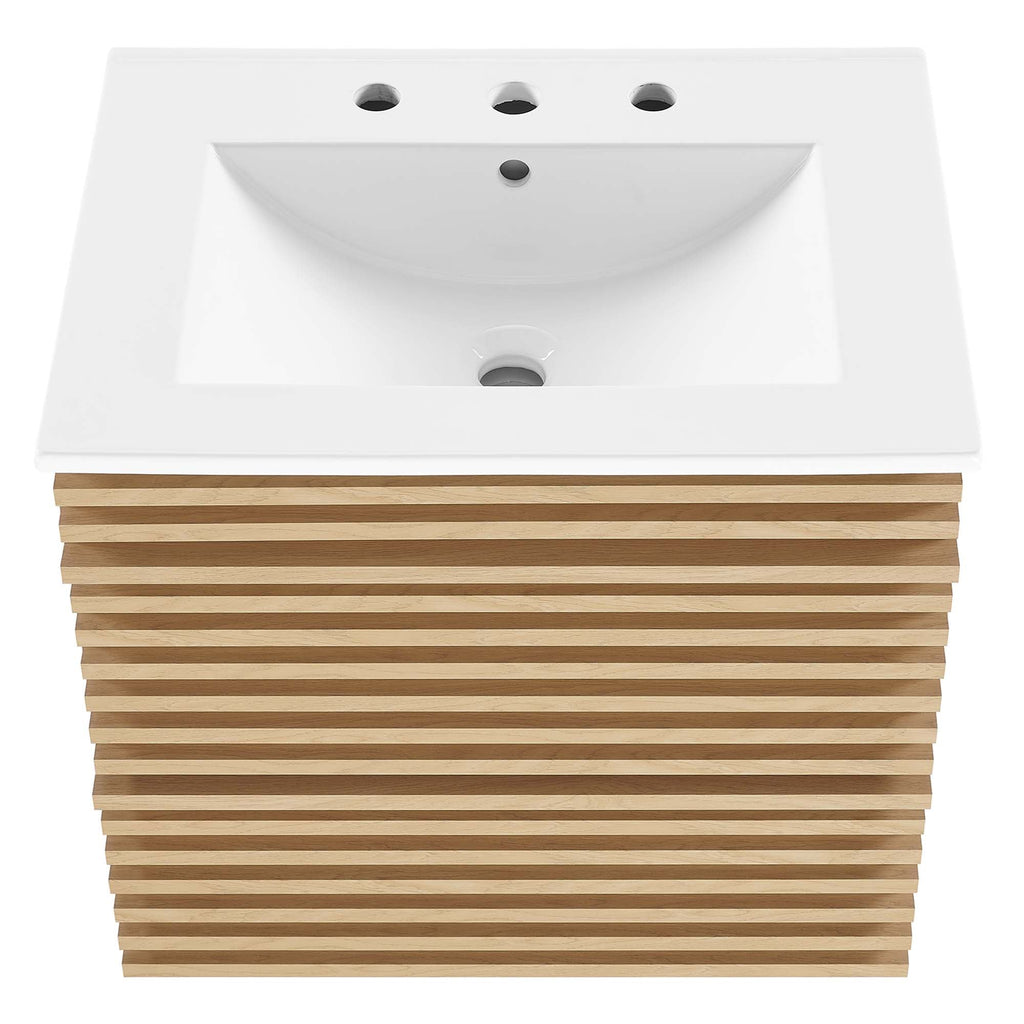 Render 24" Wall-Mount Bathroom Vanity by Modway