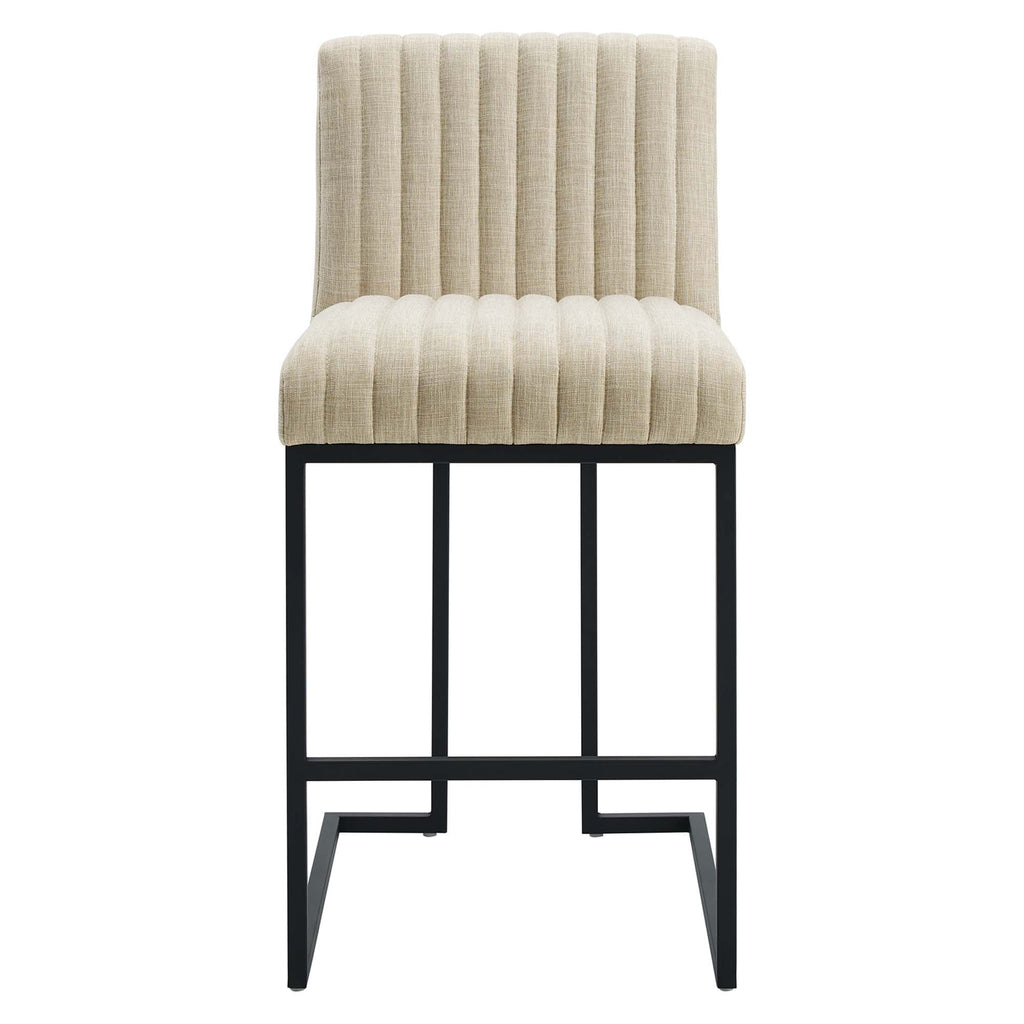 Indulge Channel Tufted Fabric Counter Stool by Modway