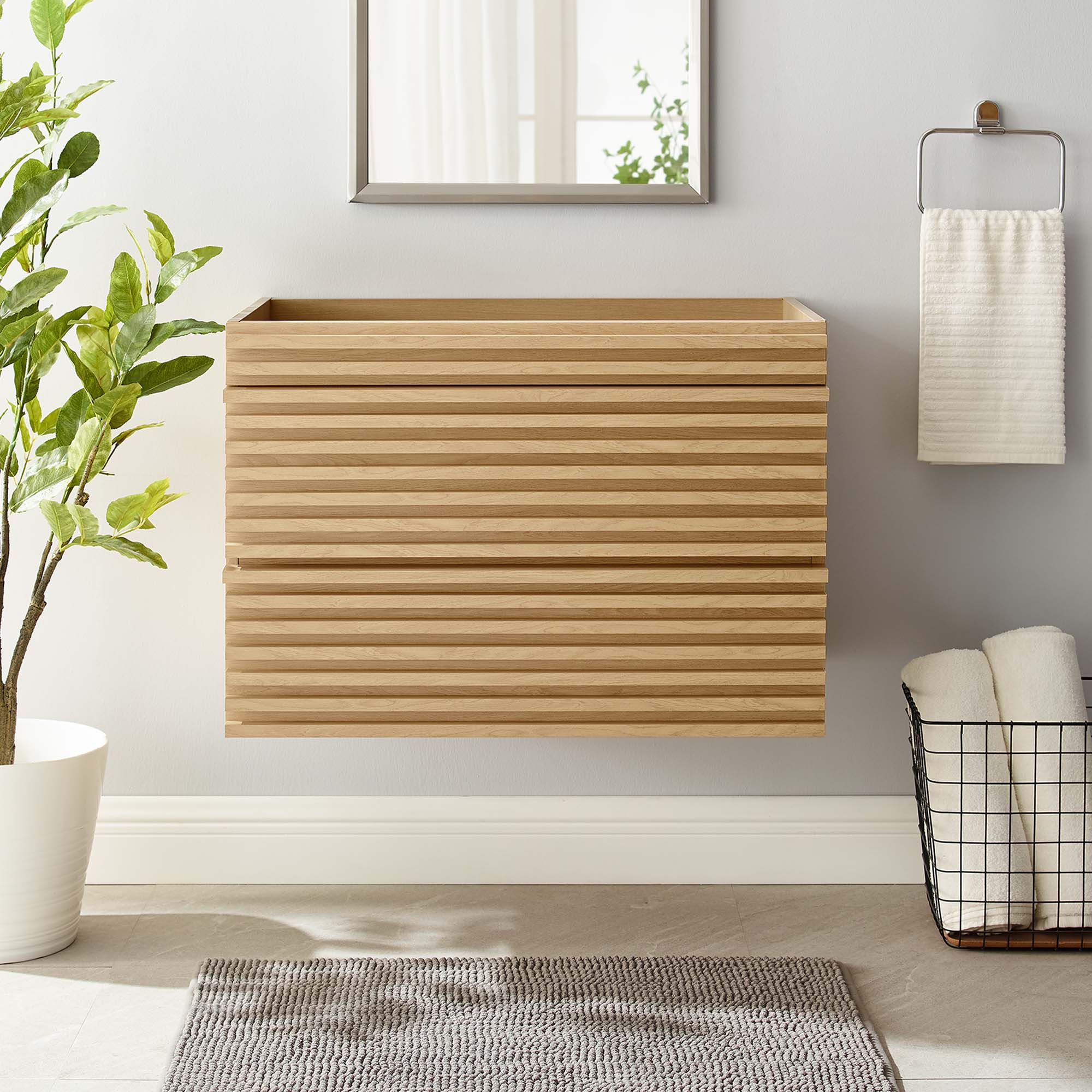 Render 30" Wall-Mount Bathroom Vanity Cabinet by Modway
