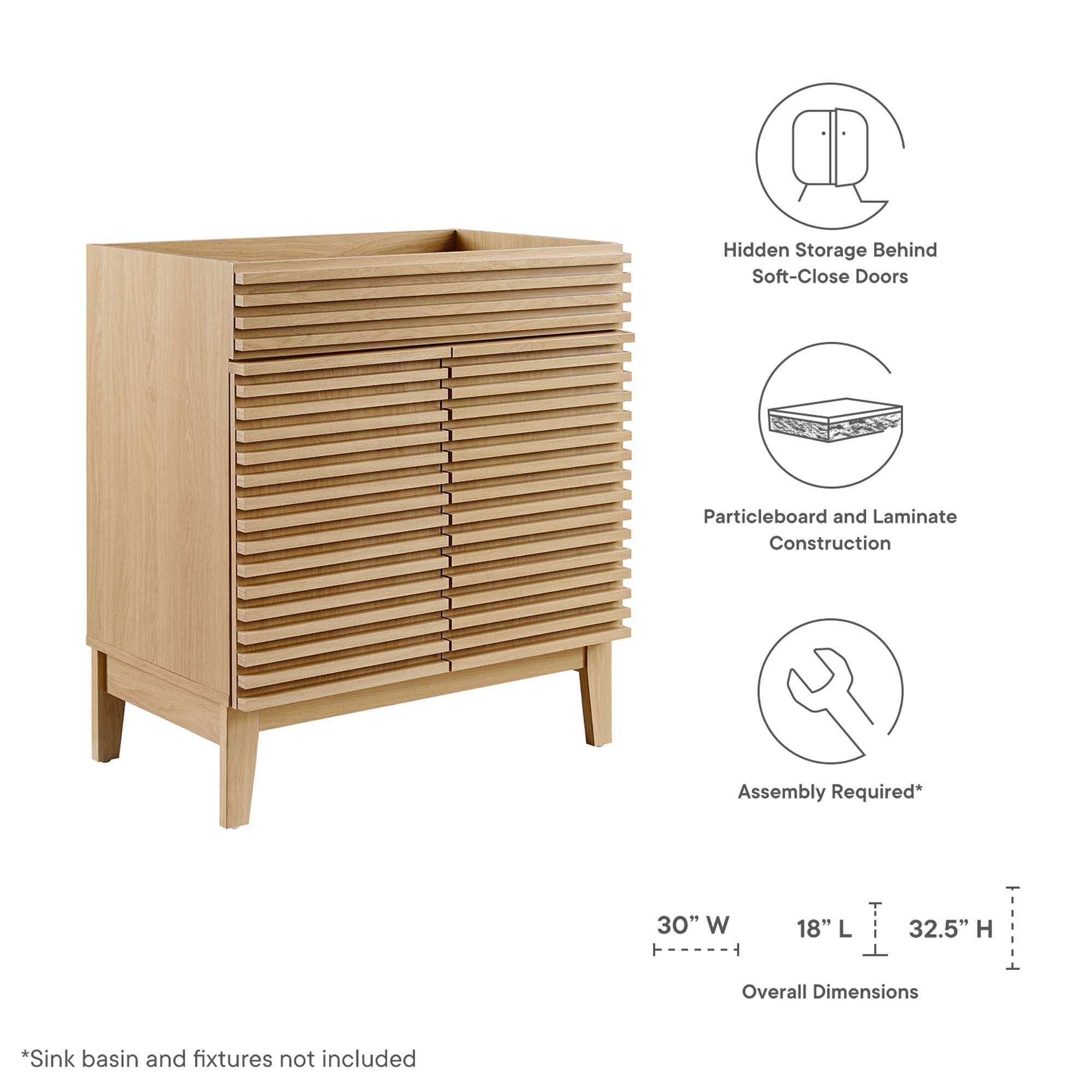 Render 30" Bathroom Vanity Cabinet by Modway