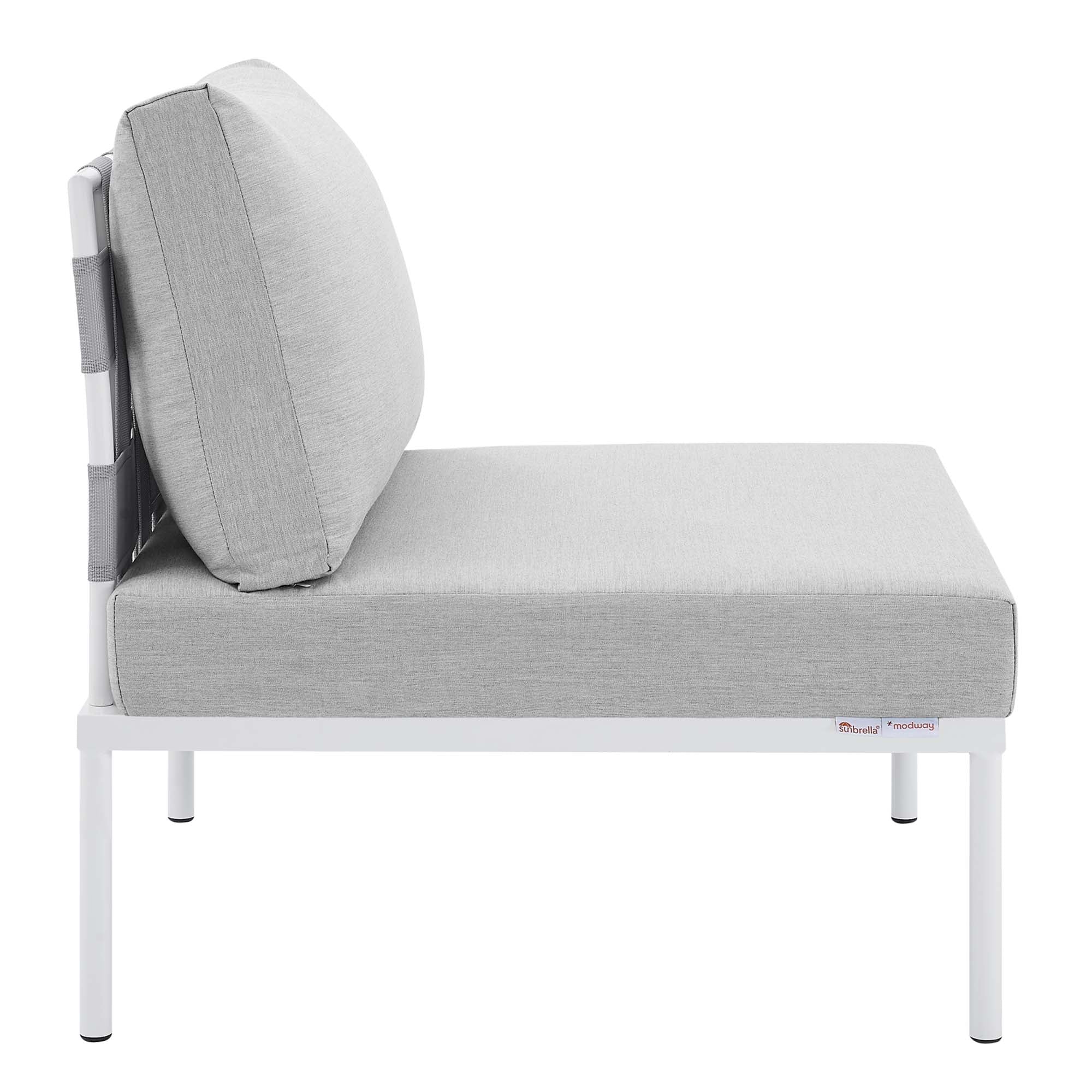 Harmony Sunbrella Outdoor Patio Aluminum Armless Chair by Modway