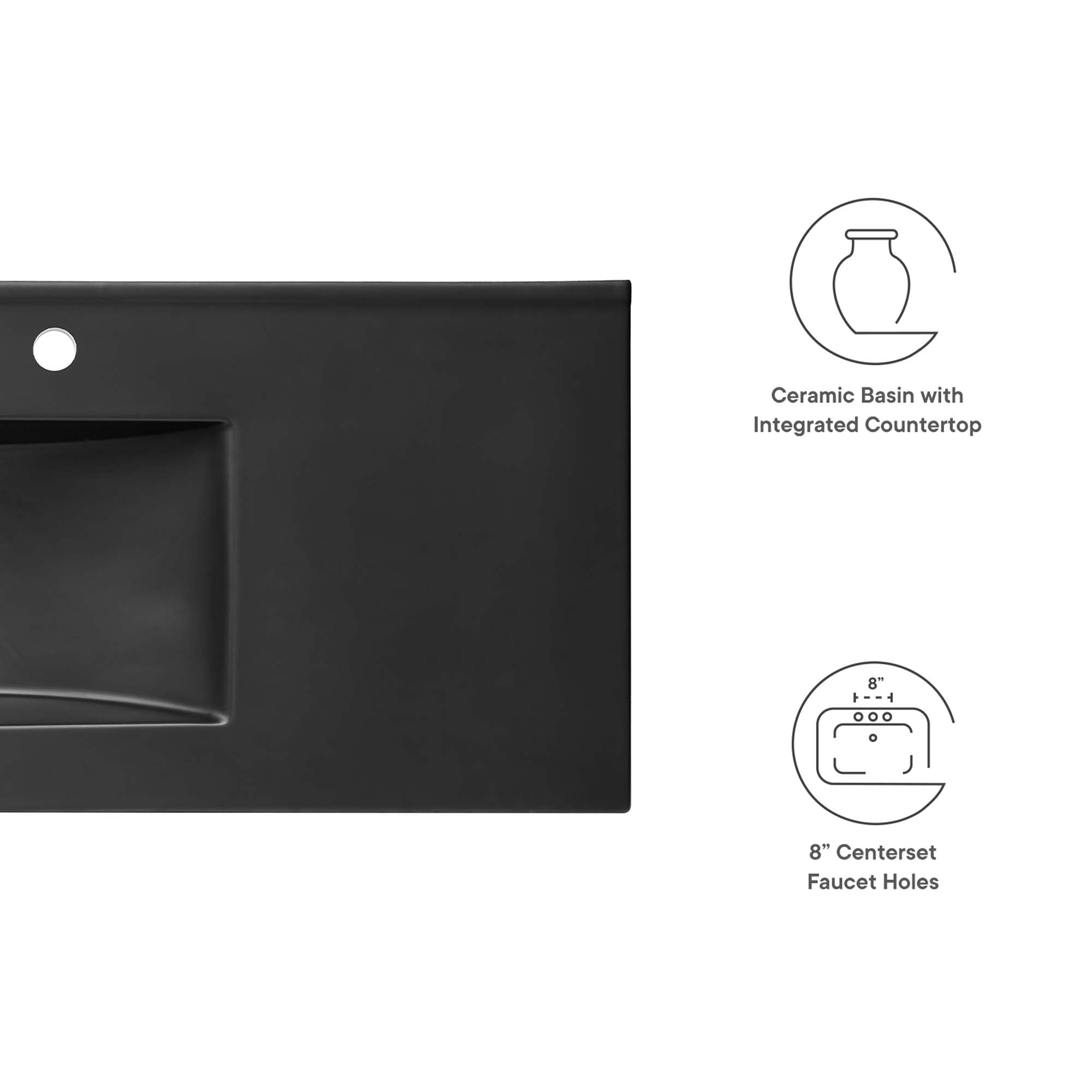 Cayman 48" Single Basin Bathroom Sink by Modway