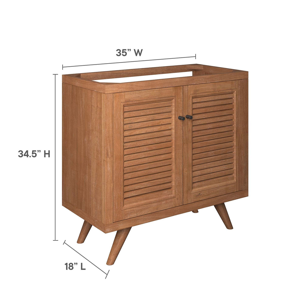 Birdie 36" Teak Wood Bathroom Vanity Cabinet