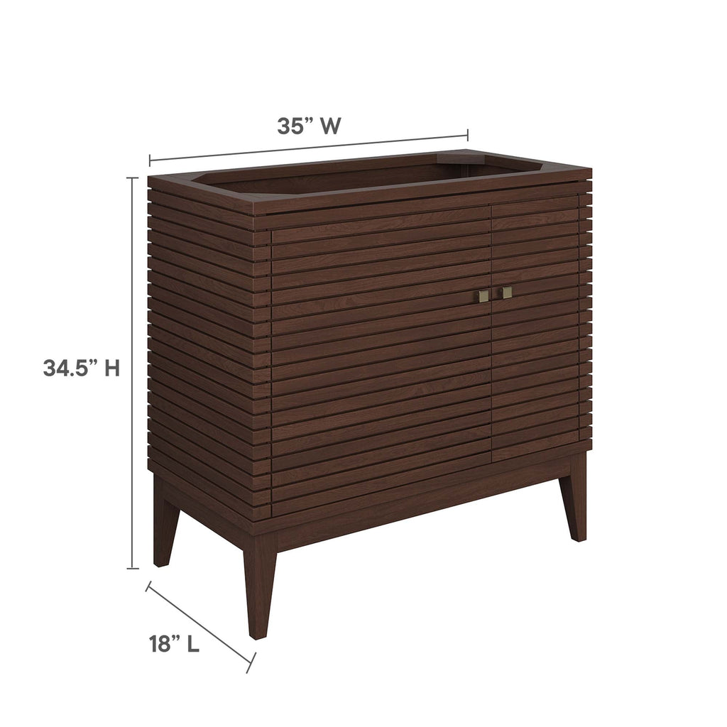 Ledger 36" Wood Bathroom Vanity Cabinet by Modway