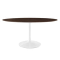 Lippa 60" Oval Cherry Walnut Wood Dining Table by Modway