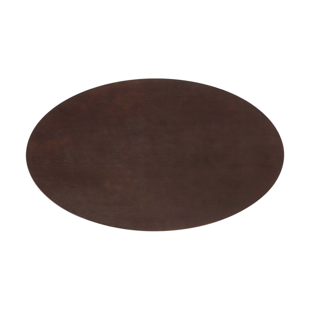 Lippa 60" Oval Cherry Walnut Wood Dining Table by Modway