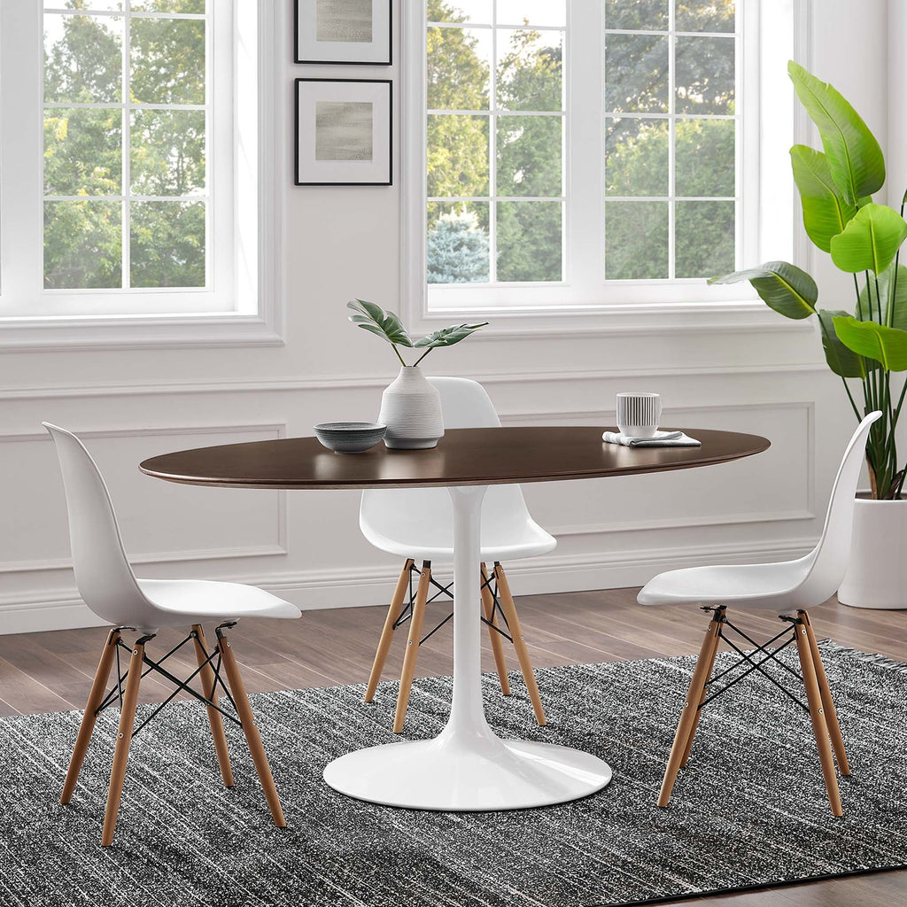 Lippa 60" Oval Cherry Walnut Wood Dining Table by Modway