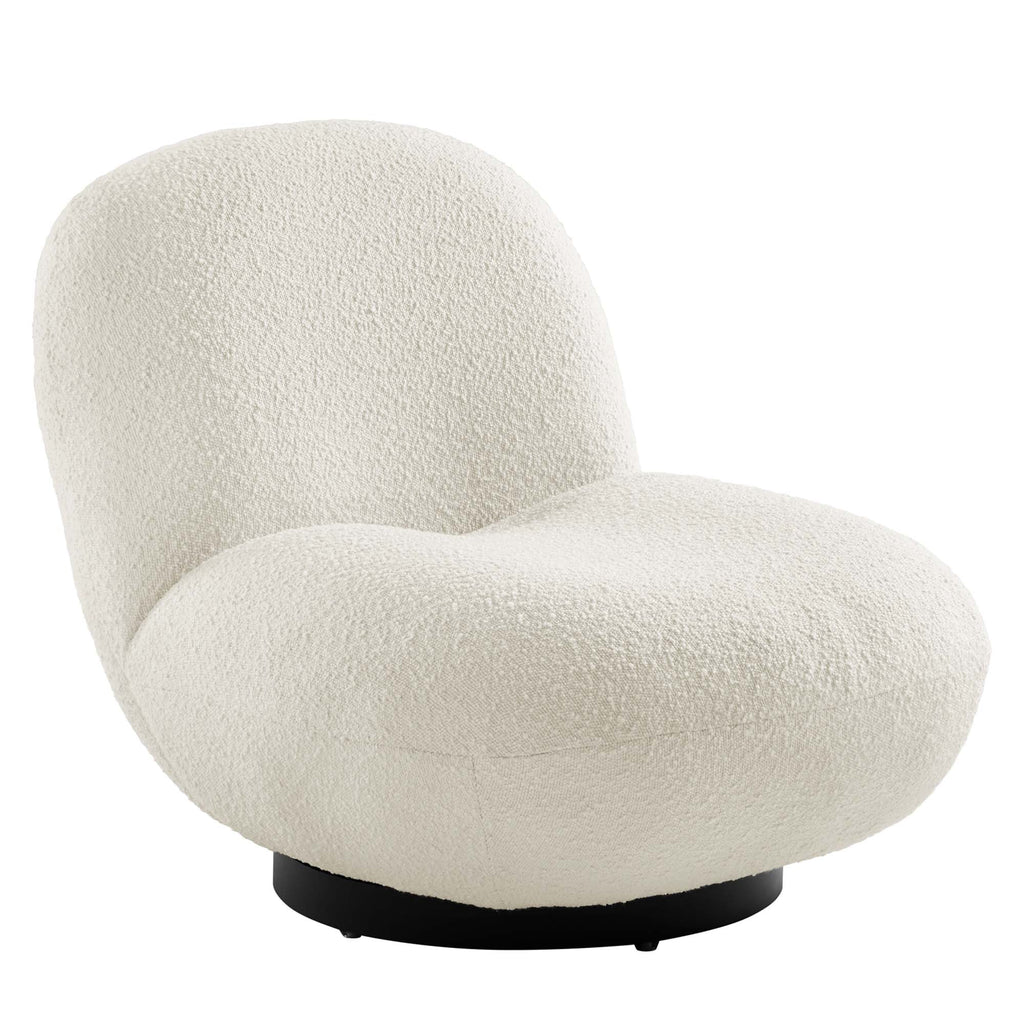 Kindred Boucle Upholstered Fabric Swivel Chair by Modway