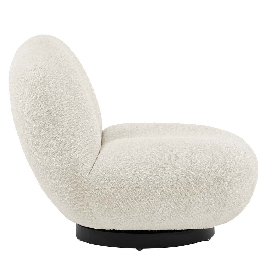 Kindred Boucle Upholstered Fabric Swivel Chair by Modway