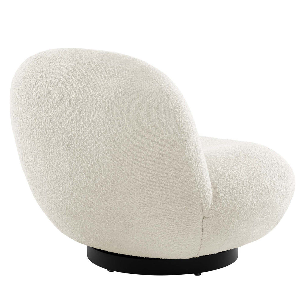 Kindred Boucle Upholstered Fabric Swivel Chair by Modway