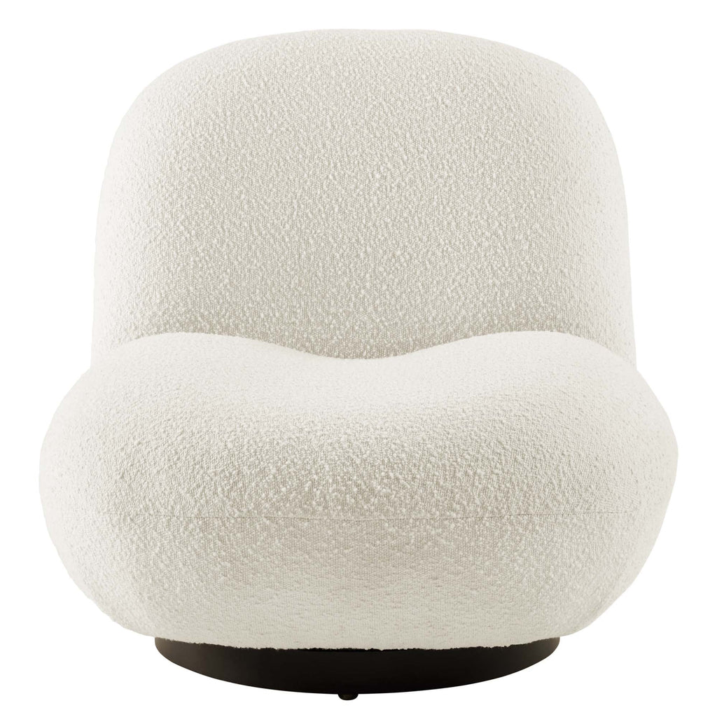 Kindred Boucle Upholstered Fabric Swivel Chair by Modway