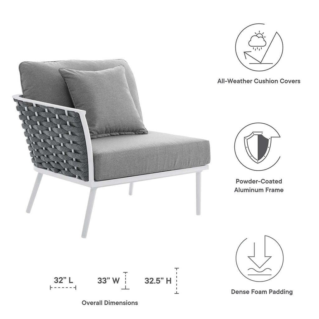 Stance Outdoor Patio Aluminum Left-Facing Armchair by Modway