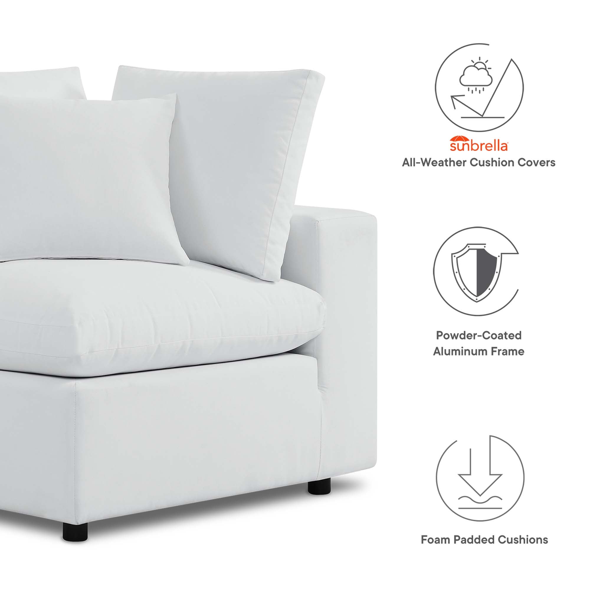 Commix Sunbrella Outdoor Patio Sofa by Modway