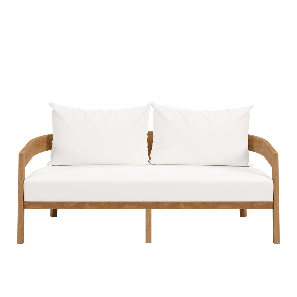 Brisbane Teak Wood Outdoor Patio Loveseat by Modway