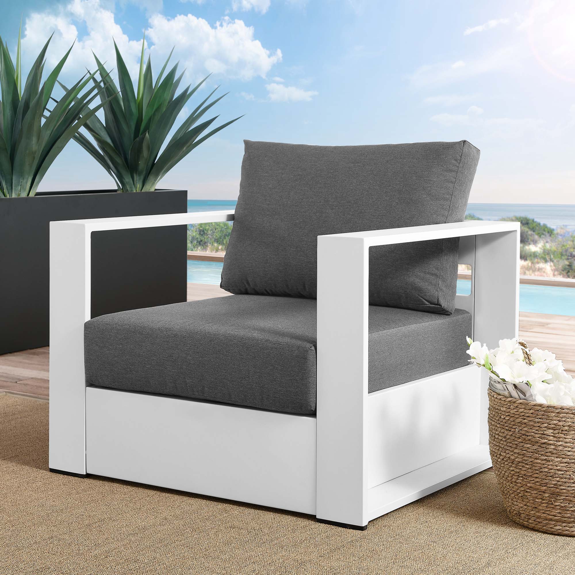 Tahoe Outdoor Patio Aluminum Armchair by Modway