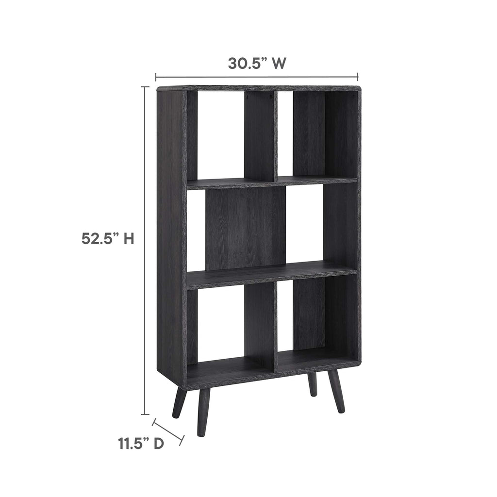 Transmit 5 Shelf Wood Grain Bookcase by Modway
