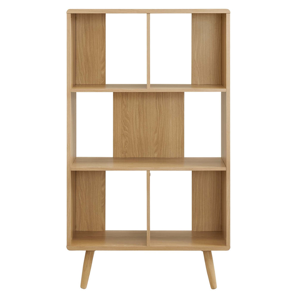 Transmit 5 Shelf Wood Grain Bookcase by Modway