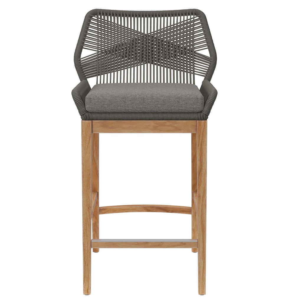 Wellspring Outdoor Patio Teak Wood Bar Stool by Modway