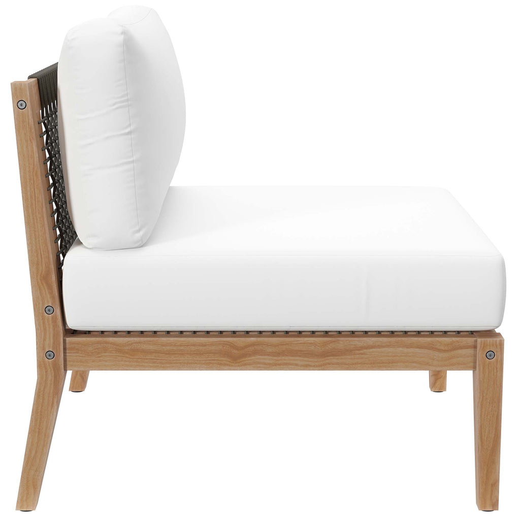 Clearwater Outdoor Patio Teak Wood Armless Chair by Modway