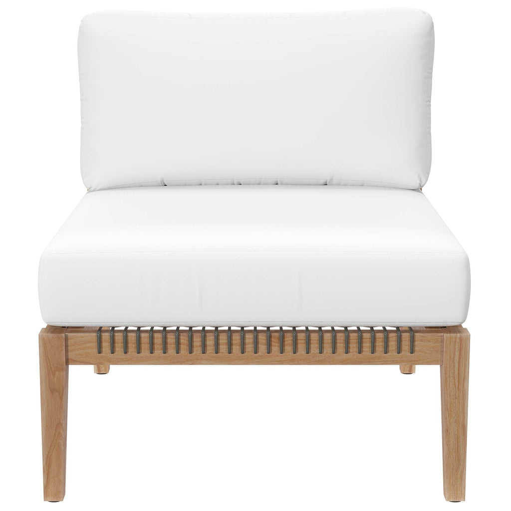 Clearwater Outdoor Patio Teak Wood Armless Chair by Modway
