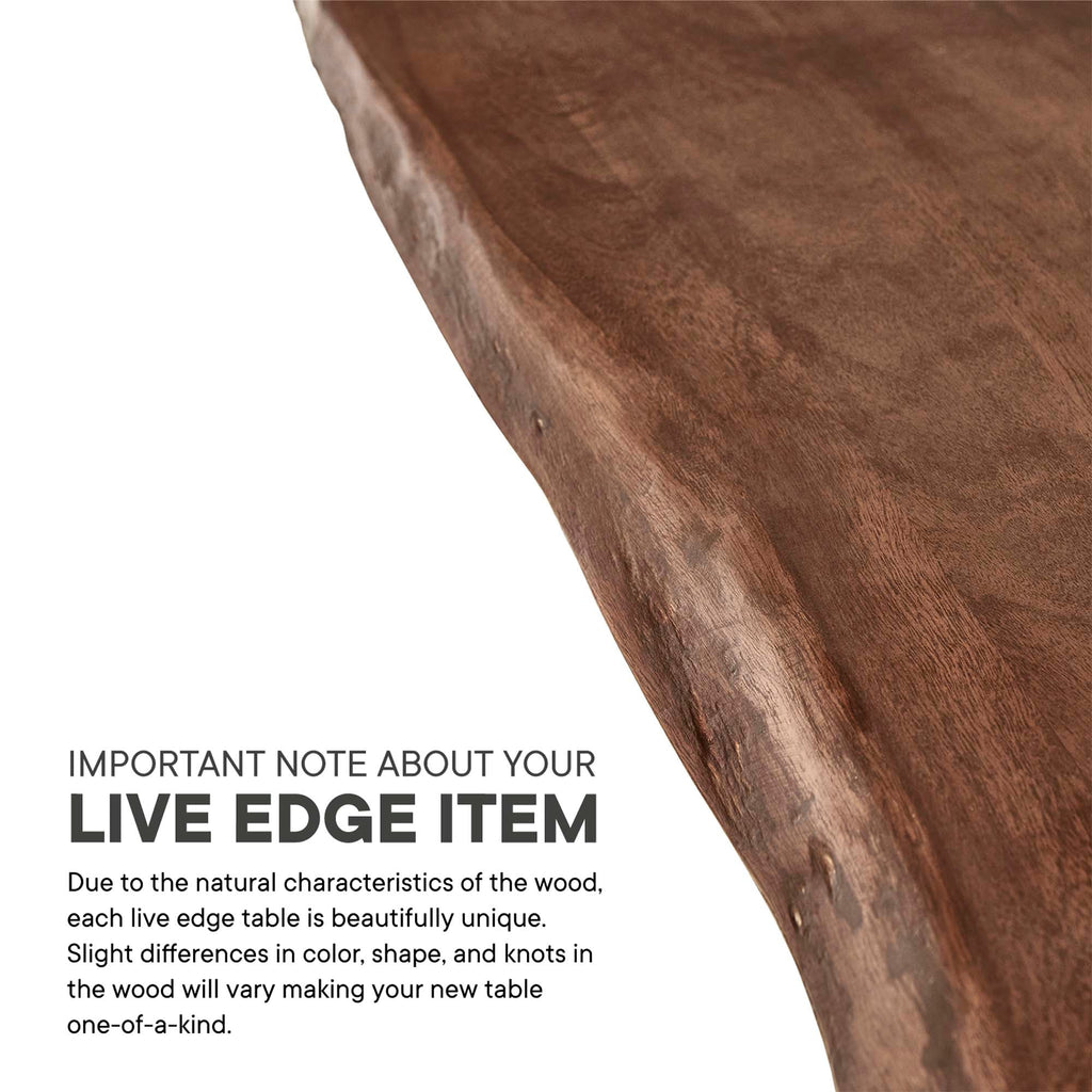 Ardor 74" Live Edge Acacia Wood Dining Table by Modway