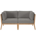 Clearwater Outdoor Patio Teak Wood Loveseat by Modway