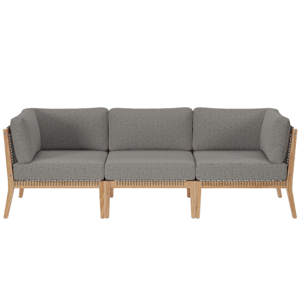 Clearwater Outdoor Patio Teak Wood Sofa by Modway