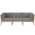 Clearwater Outdoor Patio Teak Wood Sofa by Modway