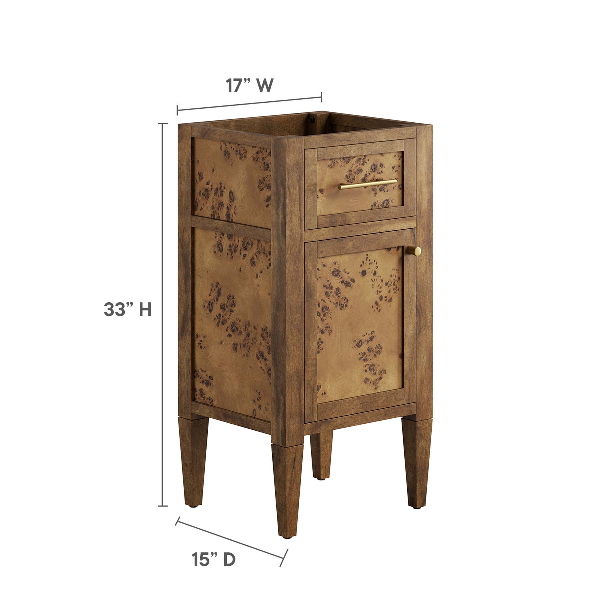 Elysian 18" Wood Bathroom Vanity Cabinet