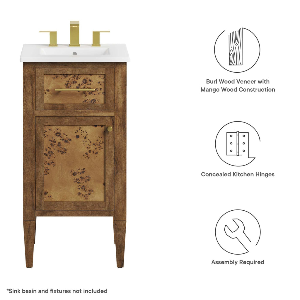 Elysian 18" Wood Bathroom Vanity Cabinet