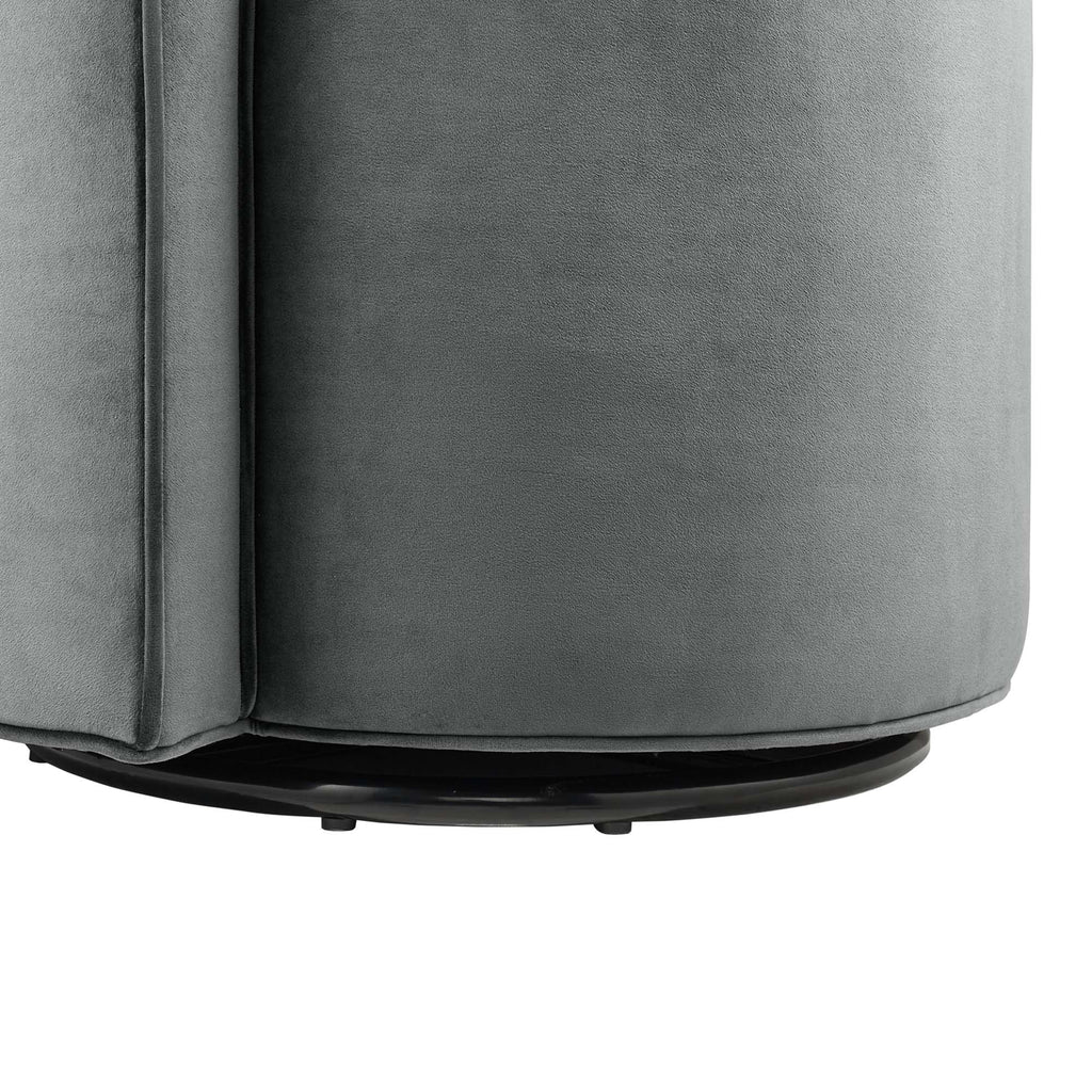 Della Performance Velvet Fabric Swivel Chair by Modway
