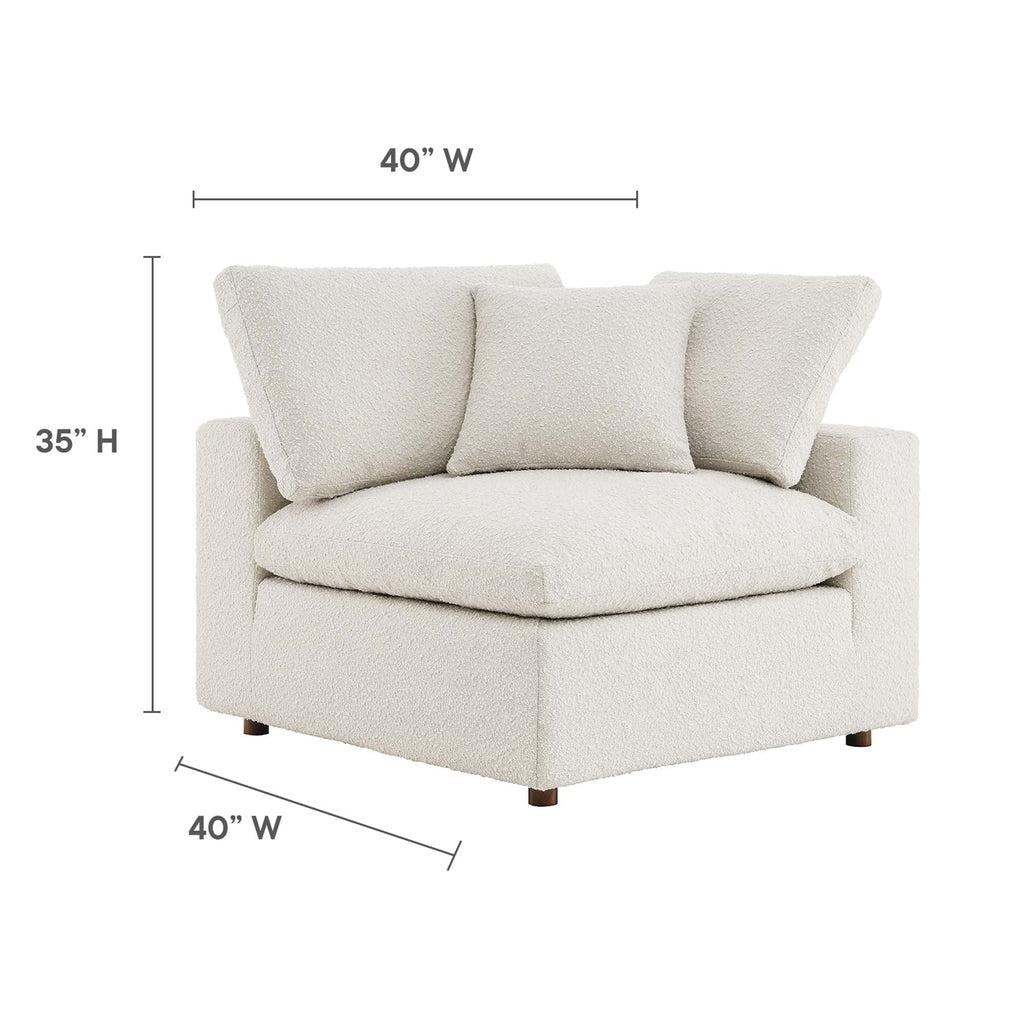 Commix Down Filled Overstuffed Boucle Fabric Corner Chair by Modway