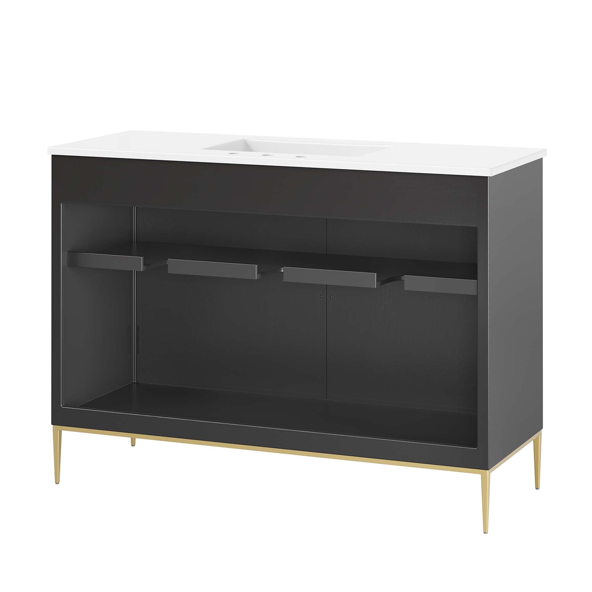 Awaken 48" Double Sink Bathroom Vanity by Modway
