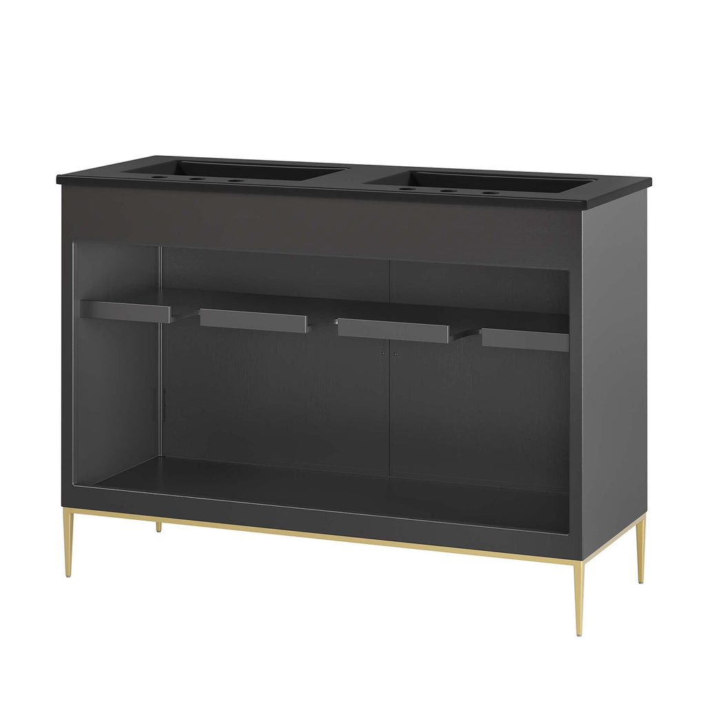 Awaken 48" Double Sink Bathroom Vanity by Modway