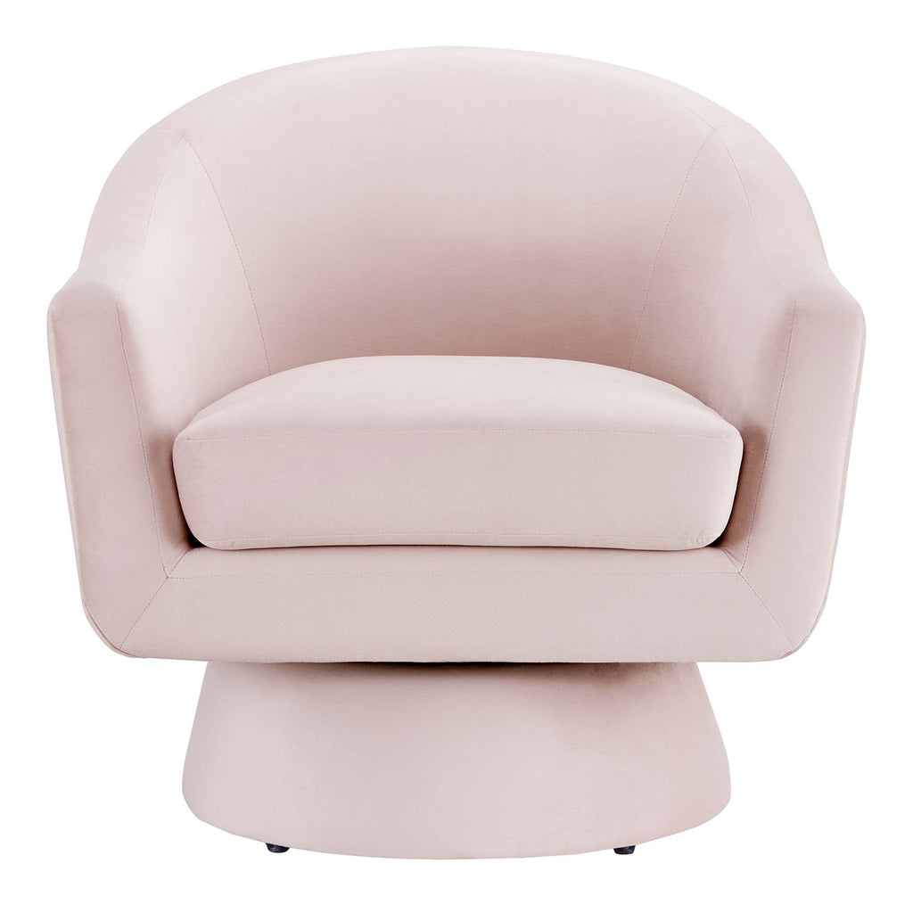Astral Performance Velvet Fabric and Wood Swivel Chair by Modway